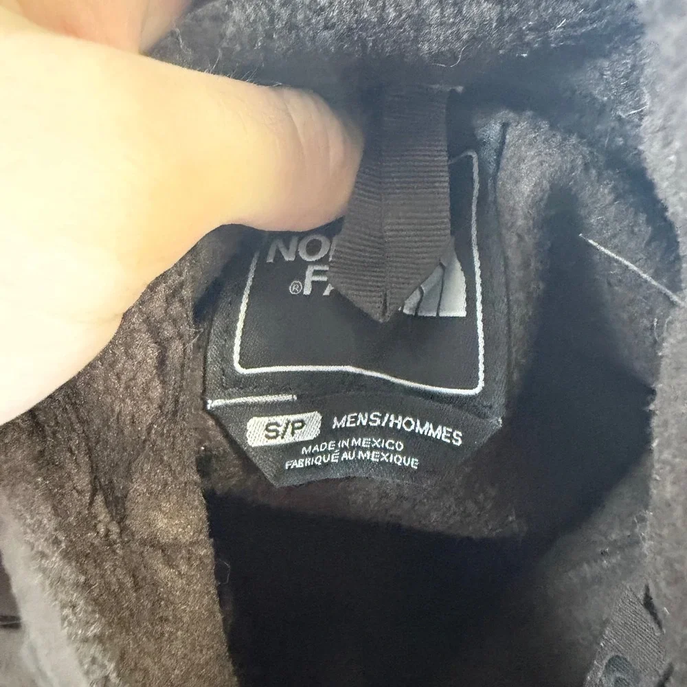The North Face Denali Fleece Jacket Mens Small Brown Full Zip Mixed Media Coat